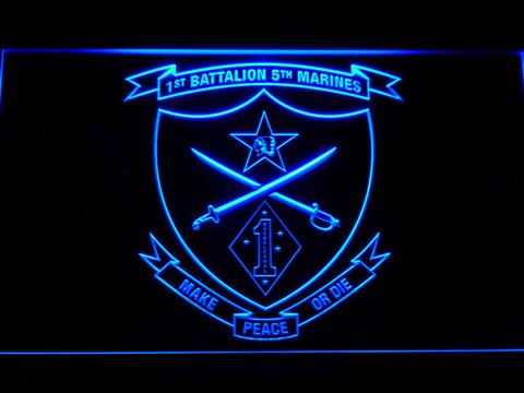 US Marine Corps 1st Battalion 5th Marines LED Neon Sign